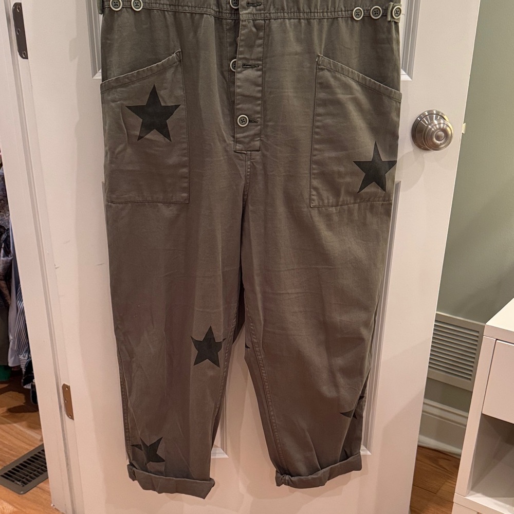 Pistola Olive Jumpsuit with Black Star Details - Picture 3 of 5